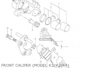 FRONT CALIPER (MODEL K2/K3/K4) - VL1500B INTRUDER 2004 (K4) USA (E03)