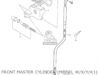 FRONT MASTER CYLINDER (MODEL W/X/Y/K1) - VL1500B INTRUDER 2004 (K4) USA (E03)