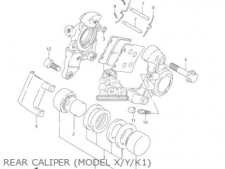 REAR CALIPER (MODEL X/Y/K1) - VL1500B INTRUDER 2004 (K4) USA (E03)