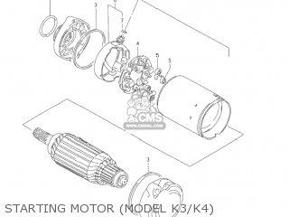 STARTING MOTOR (MODEL K3/K4) - VL1500B INTRUDER 2004 (K4) USA (E03)