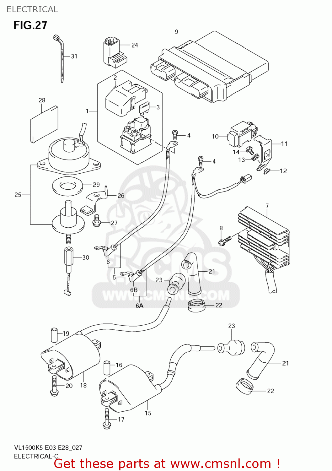 ELECTRICAL VL1500T BOULEVARD C90 2006 (K6) USA (E03)