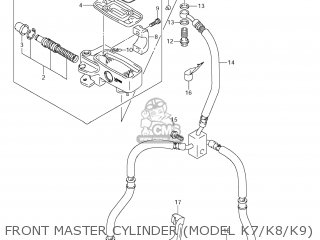 FRONT MASTER CYLINDER (MODEL K7/K8/K9) - VL1500T BOULEVARD C90 2006 (K6) USA (E03)