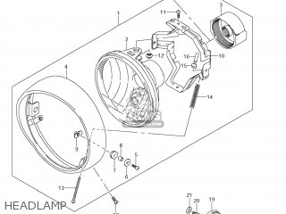 HEADLAMP - VL1500T BOULEVARD C90 2006 (K6) USA (E03)