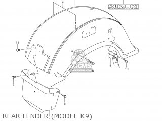 REAR FENDER (MODEL K9) - VL1500T BOULEVARD C90 2006 (K6) USA (E03)