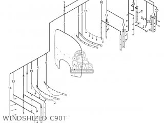 WINDSHIELD C90T - VL1500T BOULEVARD C90 2006 (K6) USA (E03)