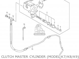 CLUTCH MASTER CYLINDER (MODEL K7/K8/K9) - VL1500T BOULEVARD C90 2007 (K7) USA (E03)