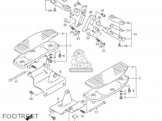 FOOTREST - VL1500T BOULEVARD C90 2008 (K8) USA (E03)