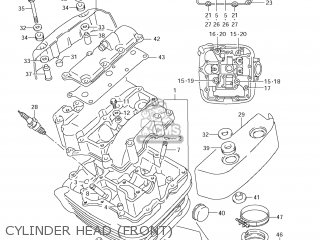 CYLINDER HEAD (FRONT) - VL1500T BOULEVARD C90 2009 (K9) USA (E03)