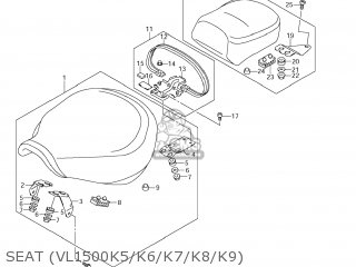 SEAT (VL1500K5/K6/K7/K8/K9) - VL1500T BOULEVARD C90 2009 (K9) USA (E03)