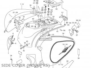 SIDE COVER (MODEL K5) - VL1500T BOULEVARD C90 2009 (K9) USA (E03)