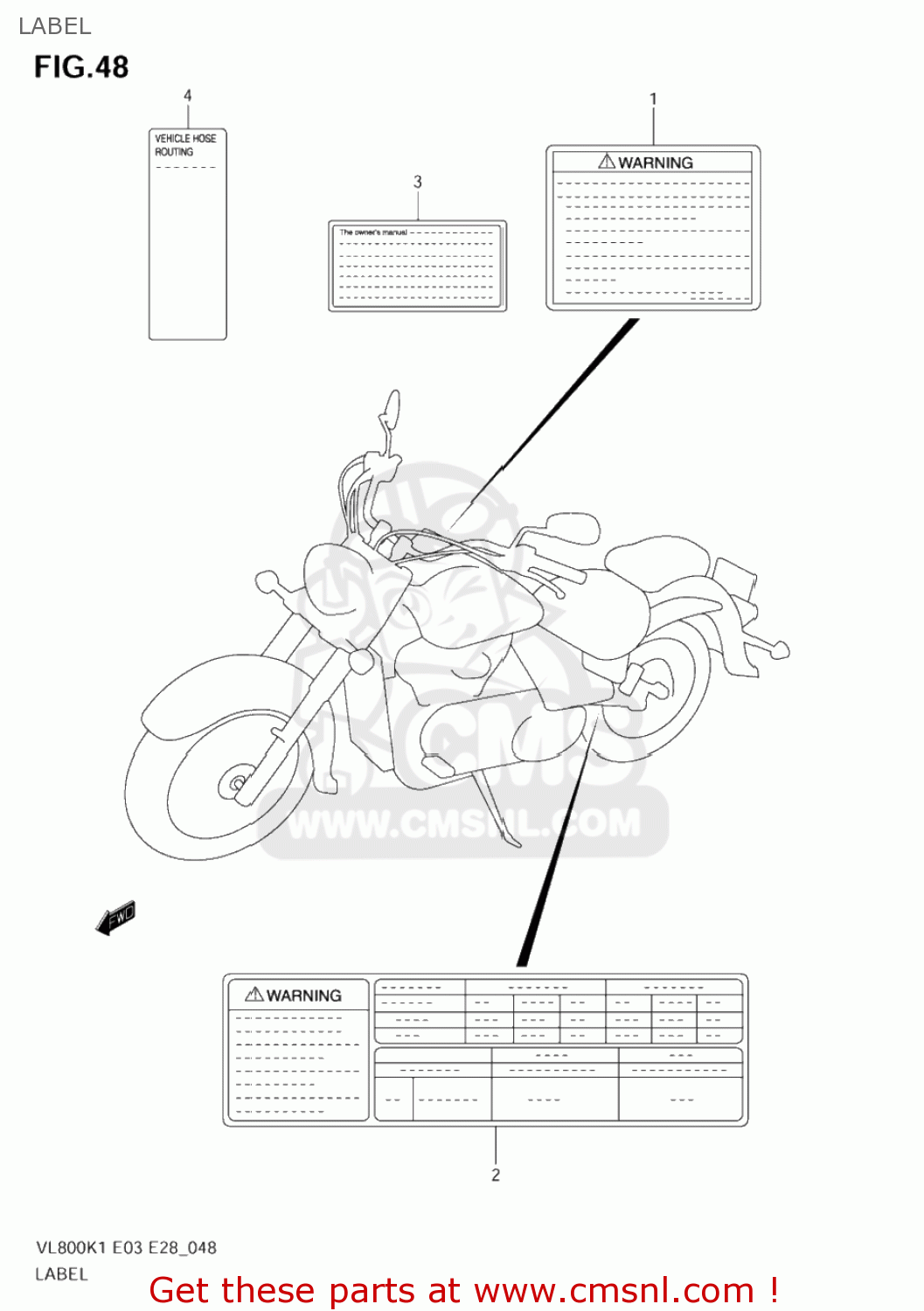 LABEL VL800 BOULEVARD C50 2005 (K5) CALIFORNIA (E33)
