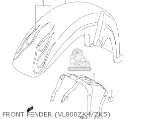 FRONT FENDER (VL800ZK4/ZK5) - VL800 BOULEVARD C50 2005 (K5) CALIFORNIA (E33)