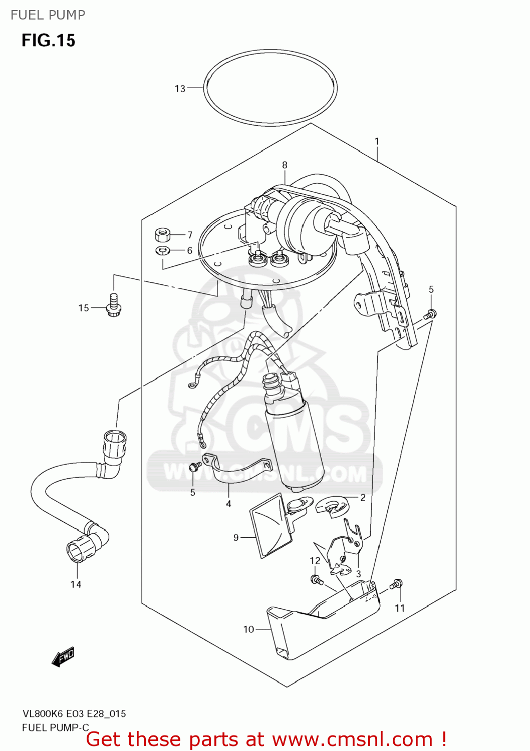 FUEL PUMP VL800 BOULEVARD C50 2006 (K6) USA (E03)