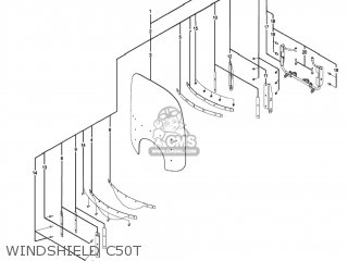 WINDSHIELD C50T - VL800 BOULEVARD C50 2006 (K6) USA (E03)