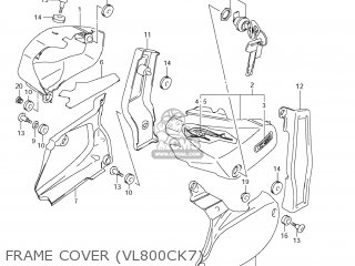 FRAME COVER (VL800CK7) - VL800 BOULEVARD C50 2007 (K7) USA CALIFORNIA (E03 E33)
