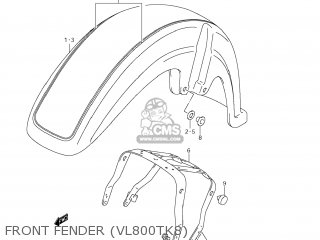 FRONT FENDER (VL800TK8) - VL800 BOULEVARD C50 2009 (K9) USA CALIFORNIA (E03 E33)