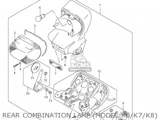 REAR COMBINATION LAMP (MODEL K6/K7/K8) - VL800 BOULEVARD C50 2009 (K9) USA CALIFORNIA (E03 E33)