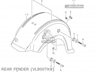 REAR FENDER (VL800TK8) - VL800 BOULEVARD C50 2009 (K9) USA CALIFORNIA (E03 E33)