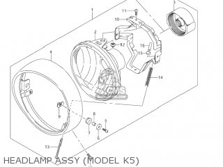 HEADLAMP ASSY (MODEL K5) - VL800 VOLUSIA 2001 (K1) USA (E03)