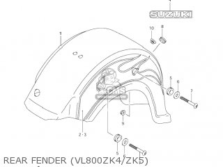 REAR FENDER (VL800ZK4/ZK5) - VL800 VOLUSIA 2001 (K1) USA (E03)