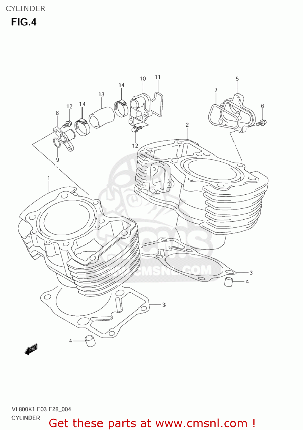 CYLINDER VL800 VOLUSIA 2002 (K2) USA (E03)
