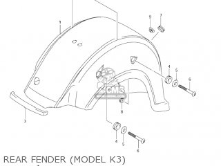 REAR FENDER (MODEL K3) - VL800 VOLUSIA 2003 (K3) USA (E03)