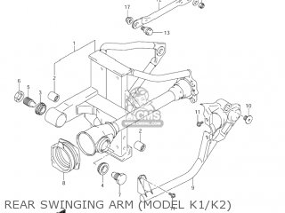 REAR SWINGING ARM (MODEL K1/K2) - VL800 VOLUSIA 2003 (K3) USA (E03)