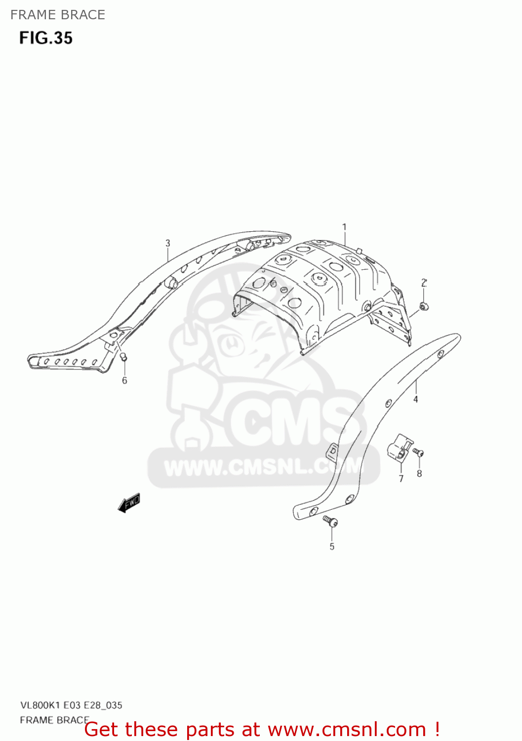 FRAME BRACE VL800 VOLUSIA 2004 (K4) USA (E03)