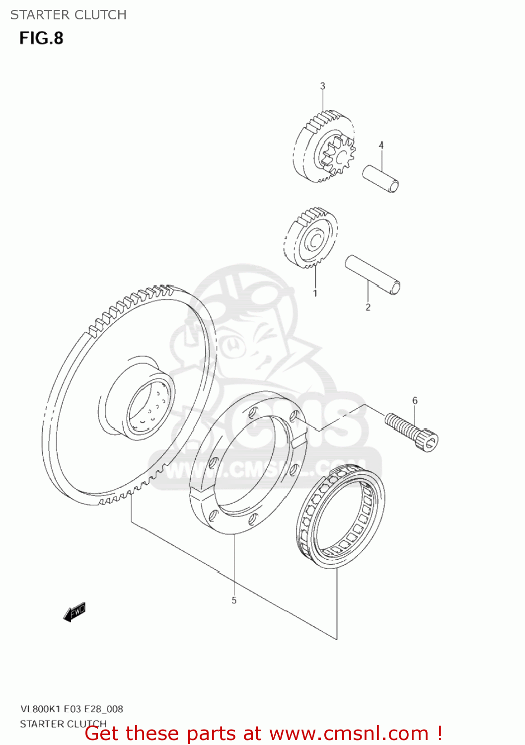 STARTER CLUTCH VL800 VOLUSIA 2004 (K4) USA (E03)