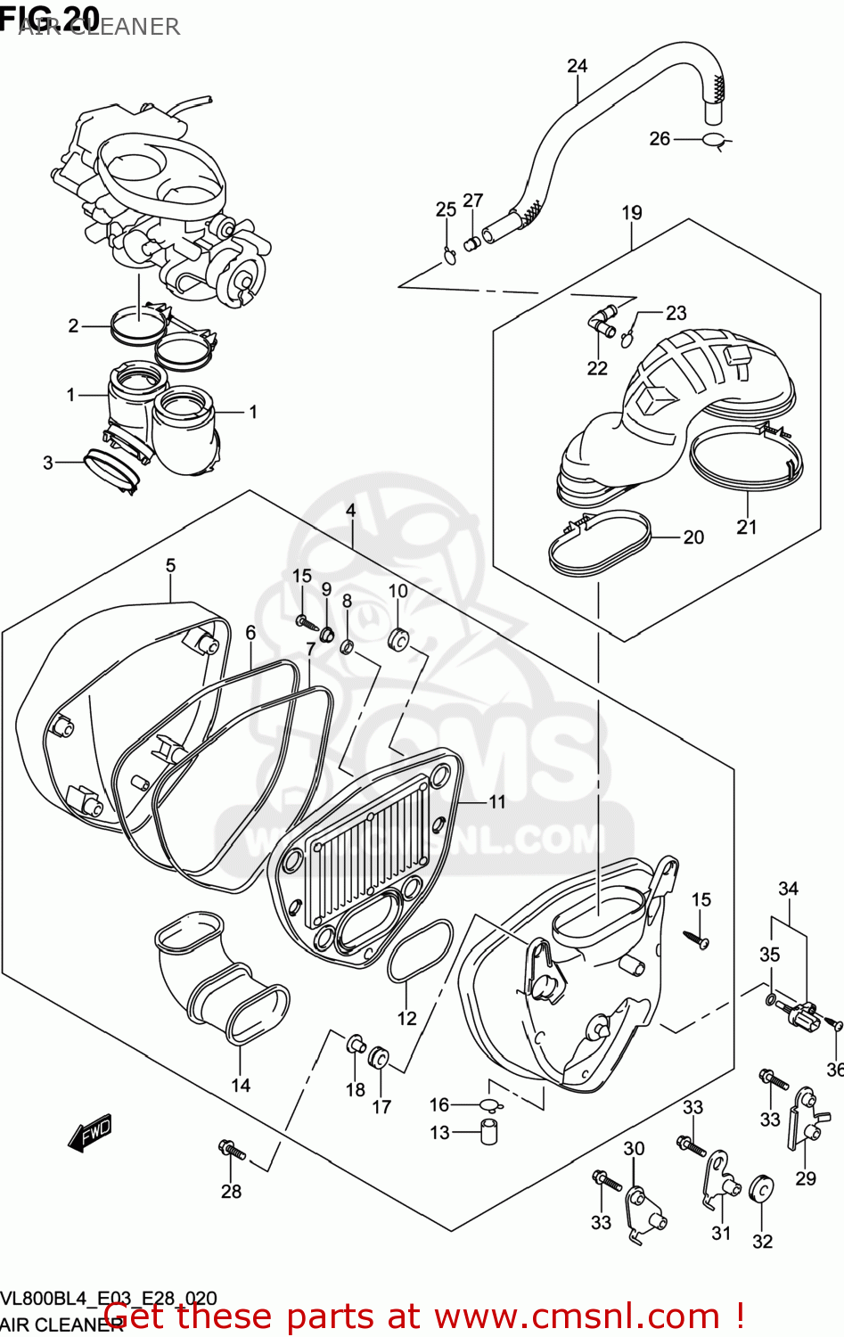 AIR CLEANER VL800B VOLUSIA 2014 (L4) USA (E03)