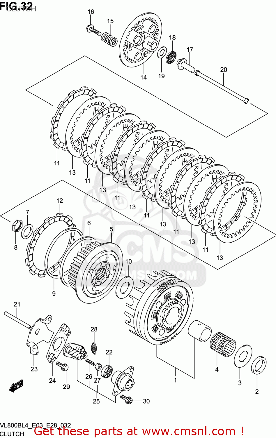 CLUTCH VL800B VOLUSIA 2014 (L4) USA (E03)