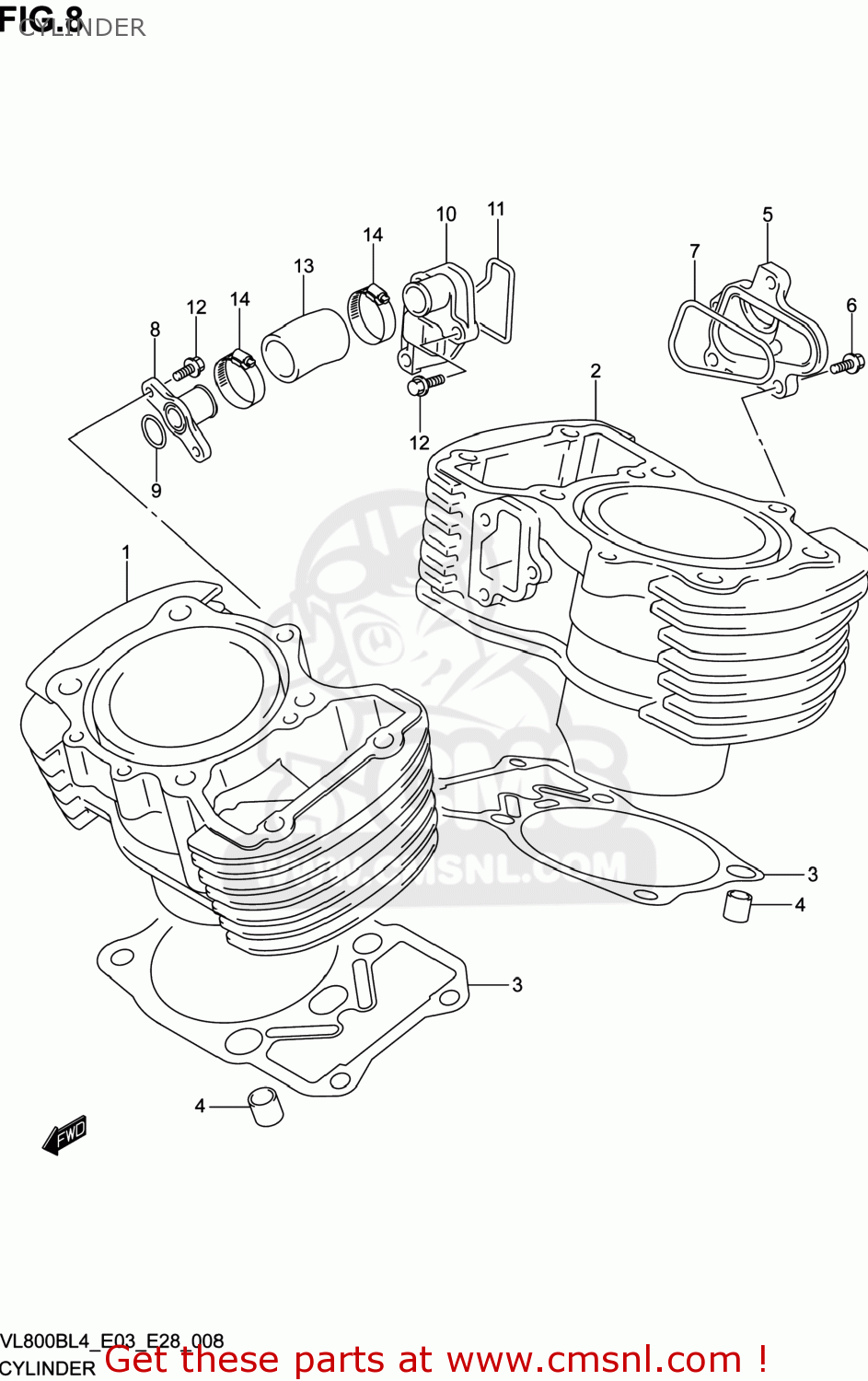 CYLINDER VL800B VOLUSIA 2014 (L4) USA (E03)