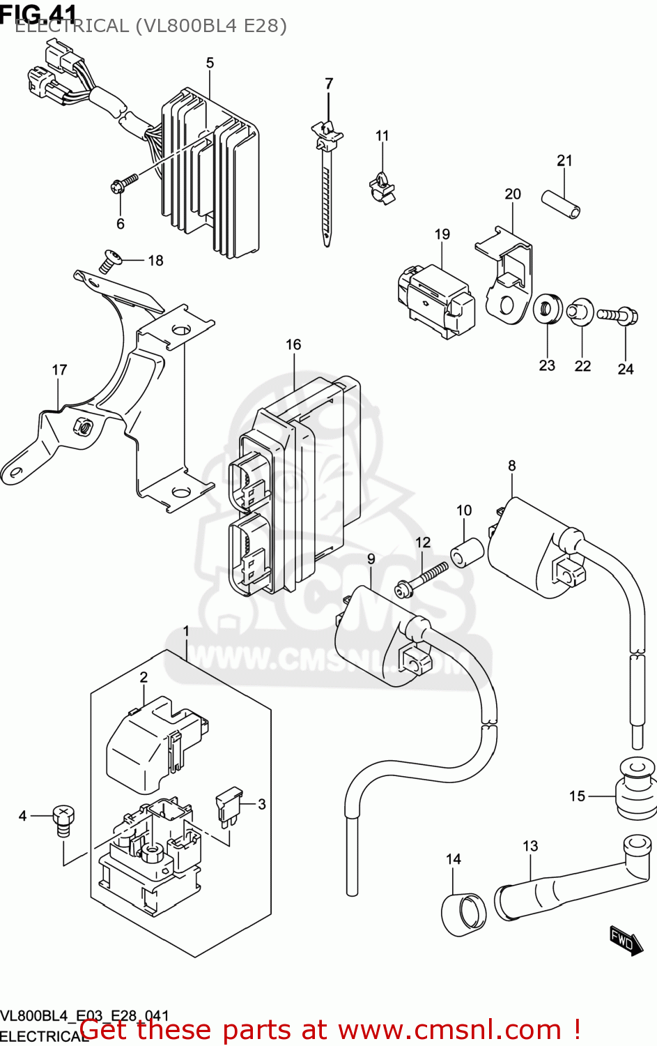 ELECTRICAL (VL800BL4 E28) VL800B VOLUSIA 2014 (L4) USA (E03)