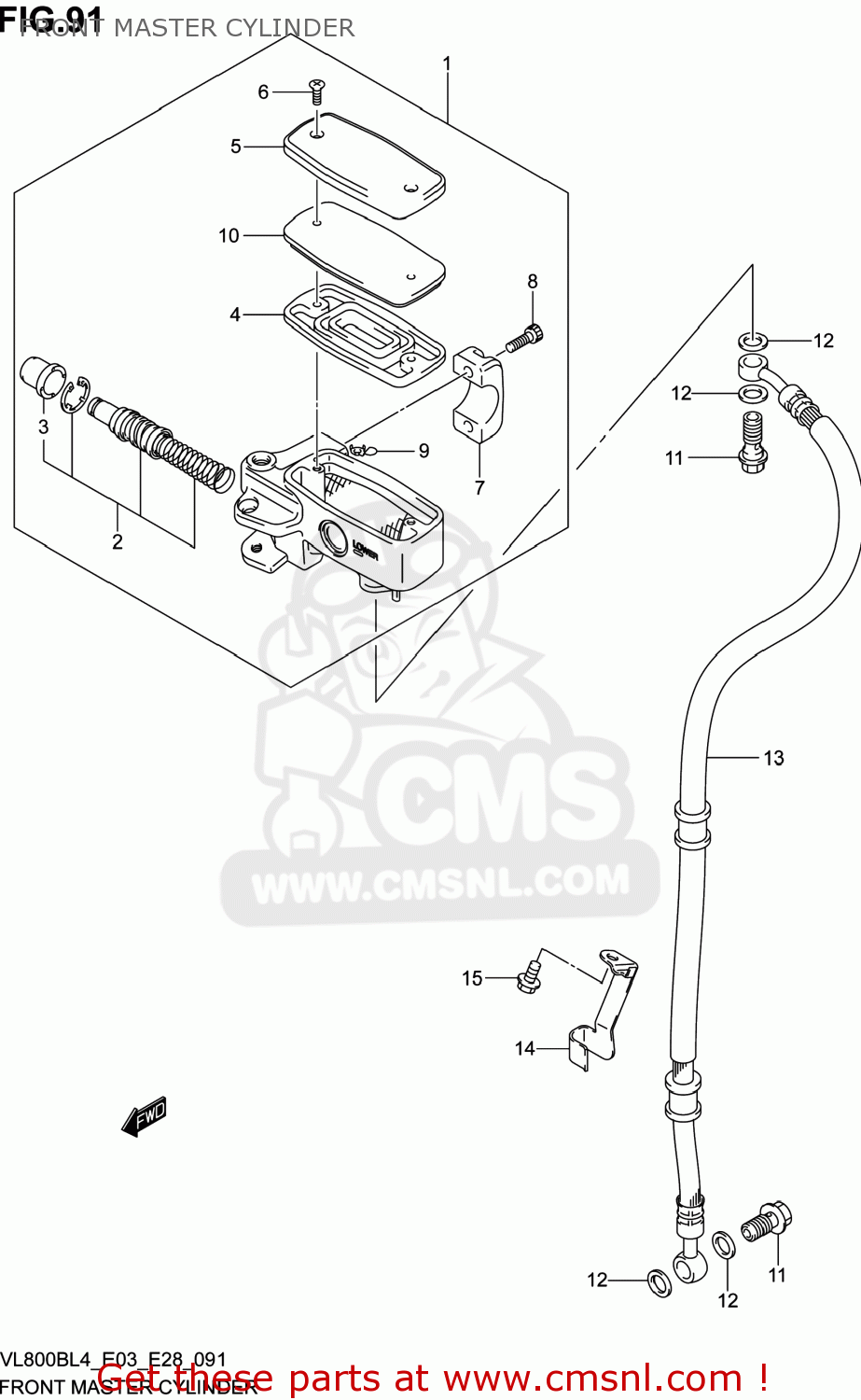 FRONT MASTER CYLINDER VL800B VOLUSIA 2014 (L4) USA (E03)