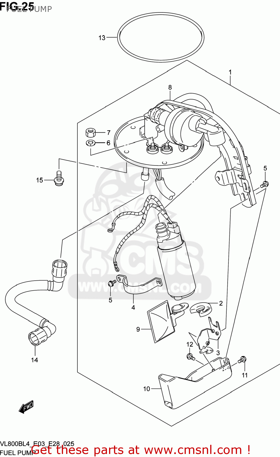 FUEL PUMP VL800B VOLUSIA 2014 (L4) USA (E03)