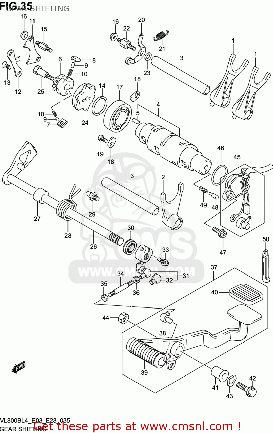 GEAR SHIFTING VL800B VOLUSIA 2014 (L4) USA (E03)