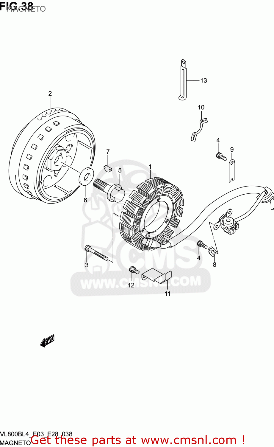 MAGNETO VL800B VOLUSIA 2014 (L4) USA (E03)