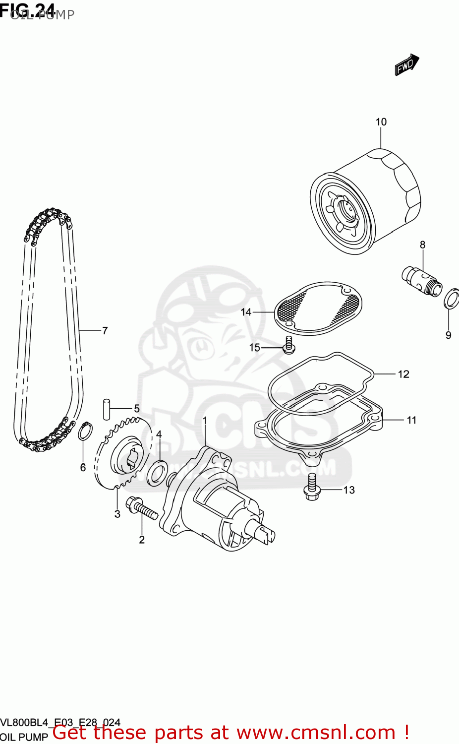 OIL PUMP VL800B VOLUSIA 2014 (L4) USA (E03)