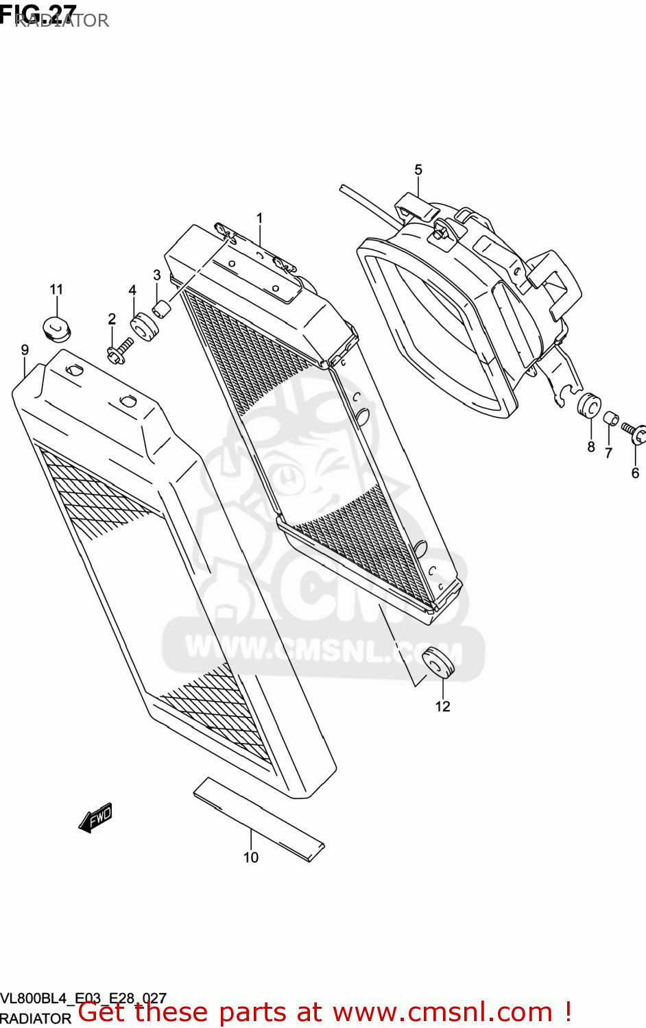 RADIATOR VL800B VOLUSIA 2014 (L4) USA (E03)