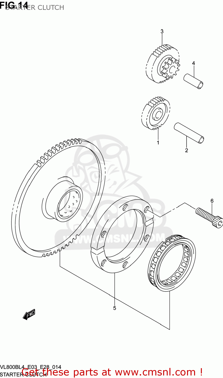 STARTER CLUTCH VL800B VOLUSIA 2014 (L4) USA (E03)