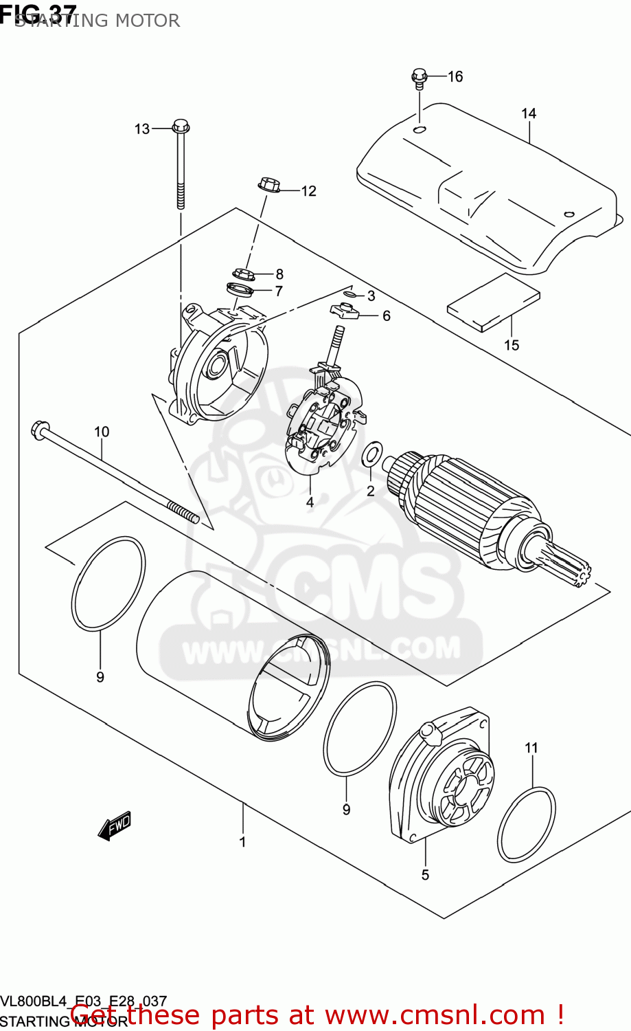 STARTING MOTOR VL800B VOLUSIA 2014 (L4) USA (E03)