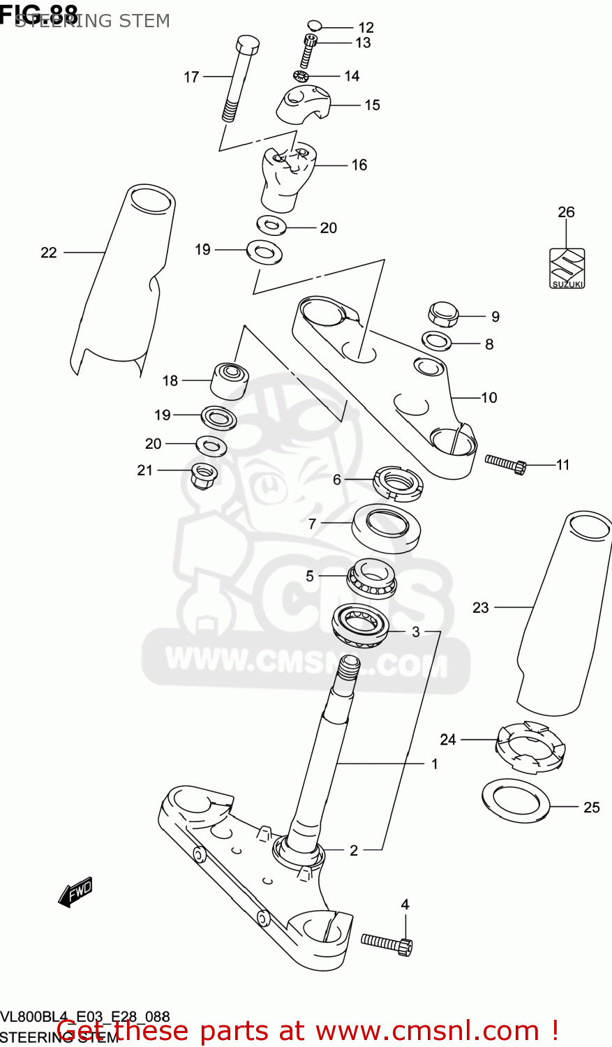 STEERING STEM VL800B VOLUSIA 2014 (L4) USA (E03)