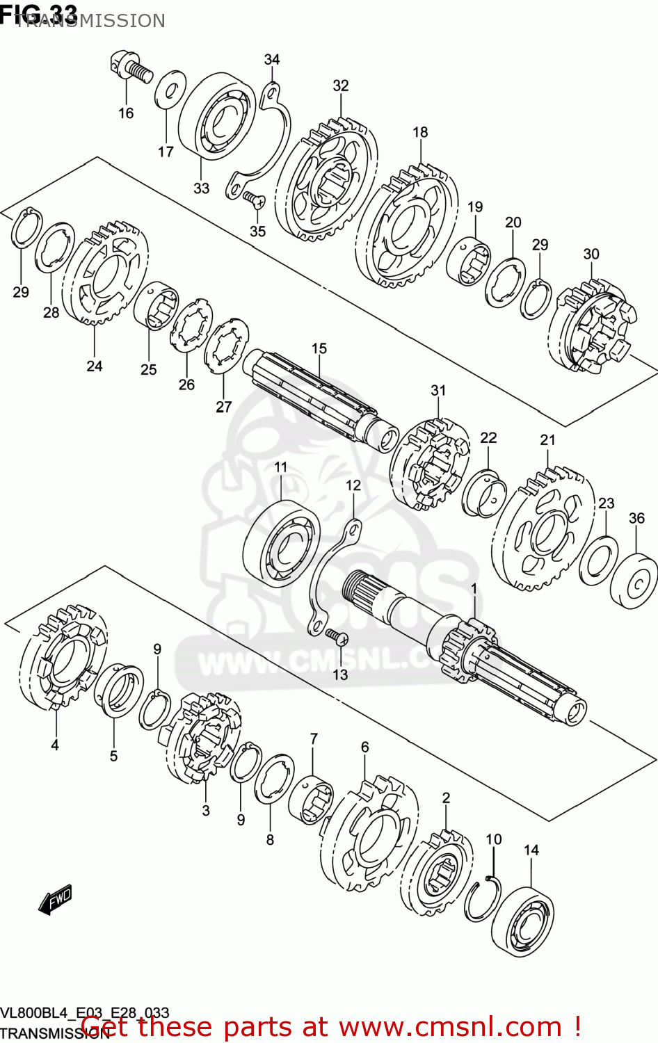 TRANSMISSION VL800B VOLUSIA 2014 (L4) USA (E03)
