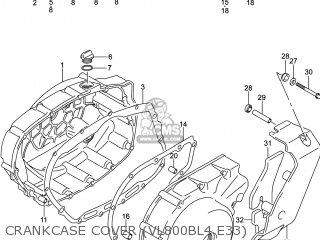 CRANKCASE COVER (VL800BL4 E33) - VL800B VOLUSIA 2014 (L4) USA (E03)