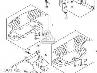 FOOTREST - VL800B VOLUSIA 2014 (L4) USA (E03)