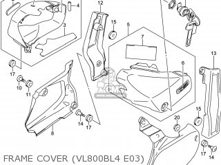 FRAME COVER (VL800BL4 E03) - VL800B VOLUSIA 2014 (L4) USA (E03)