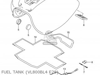 FUEL TANK (VL800BL4 E28) - VL800B VOLUSIA 2014 (L4) USA (E03)