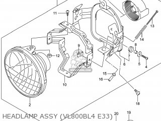 HEADLAMP ASSY (VL800BL4 E33) - VL800B VOLUSIA 2014 (L4) USA (E03)
