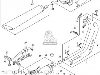 MUFFLER (VL800BL4 E33) - VL800B VOLUSIA 2014 (L4) USA (E03)