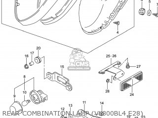 REAR COMBINATION LAMP (VL800BL4 E28) - VL800B VOLUSIA 2014 (L4) USA (E03)